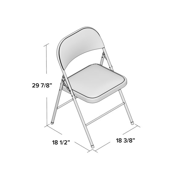 Cosco Home and Office Vinyl Padded Folding Chair & Reviews Wayfair